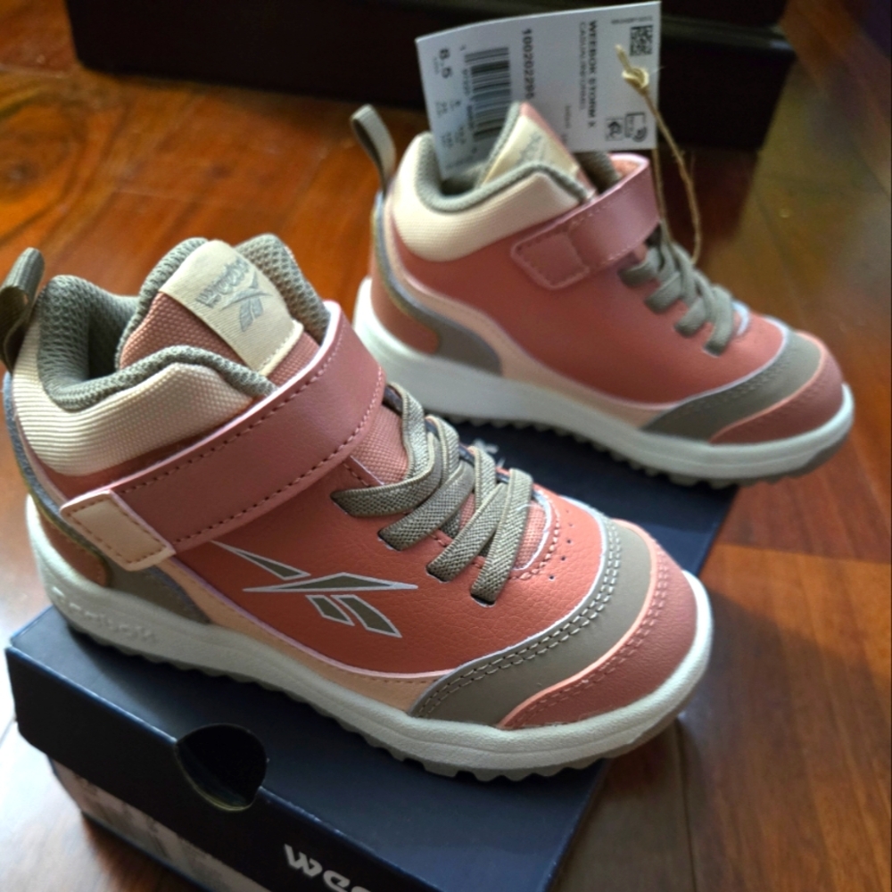Reebok Weebok Kids Pink and Gray Sneakers